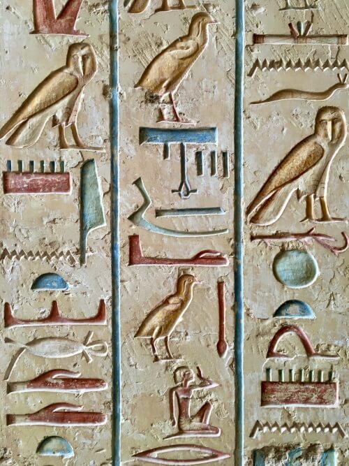 Egyptian symbols hieroglyphs